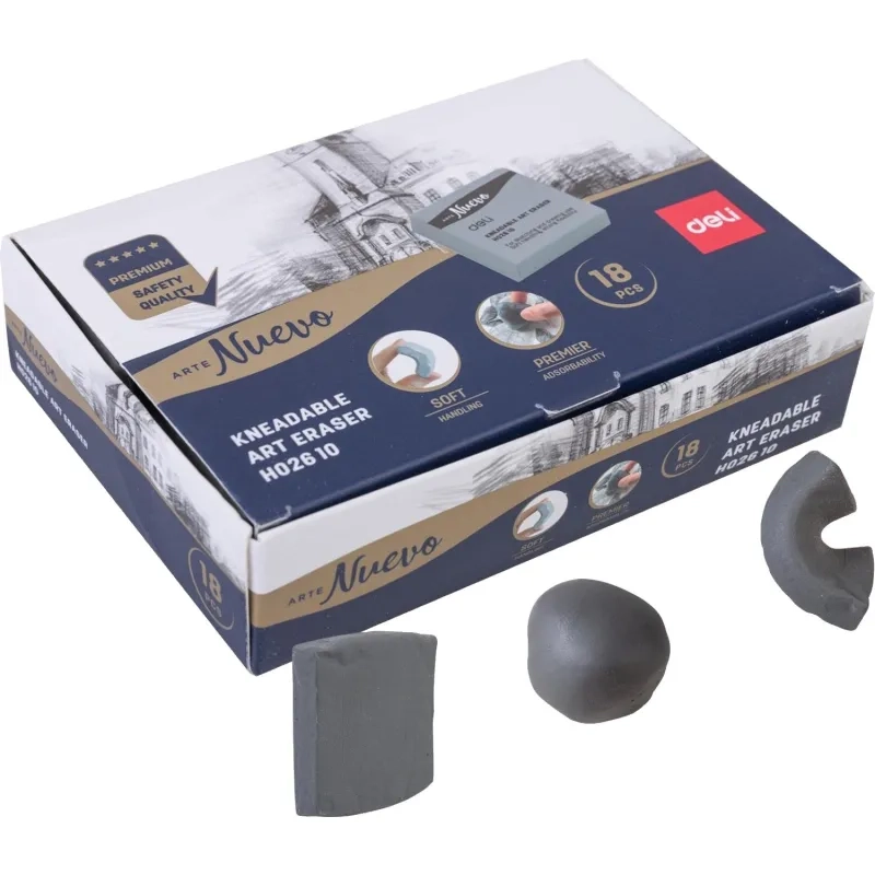 Ластик-клячка Deli ARTENUEVO EH02610  42x42x12 мм, ПВХ