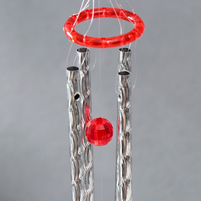 Музыка ветра пластик Музыка ветра пластик "Сердце"МИКС 4 трубочки 10*1 см 2 фигурки h=52 см