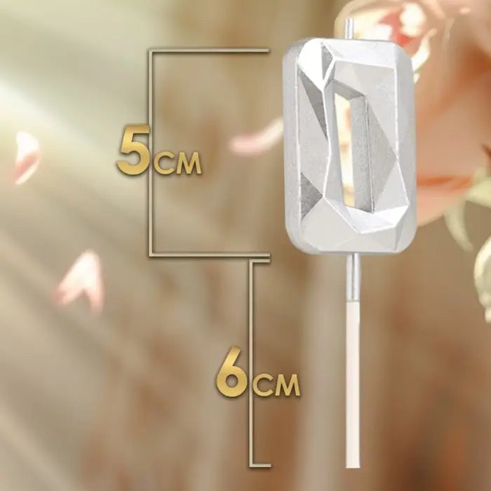 Свеча в торт на шпажке «Алмаз», цифра 0, серебряная, 5×2.6 см Свеча в торт на шпажке «Алмаз», цифра 0, серебряная, 5×2.6 см