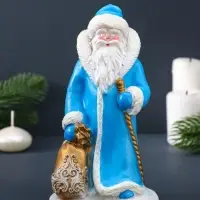Свеча фигурная "Дед Мороз" 8,5х7х15,5 см, цв. голубой
