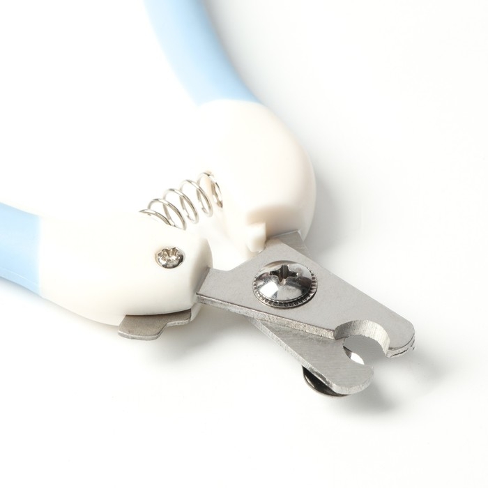 Когтерез боковой средний эргономичный, отверстие 11 мм, голубой с белым Когтерез боковой средний эргономичный, отверстие 11 мм, голубой с белым