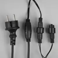 Гирлянда &laquo;Бахрома&raquo; 6&times;0.7 м, IP44, УМС, тёмная нить, 120 LED, свечение белое, 220 В