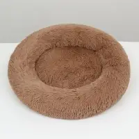 Лежанка для собак и кошек, длинный мех, 45×35×11 см, коричневая Лежанка для собак и кошек, длинный мех, 45×35×11 см, коричневая