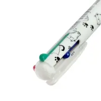 Набор шариковых ручек, 3 штуки, автоматические, 4-цветные, белый корпус, с рисунком