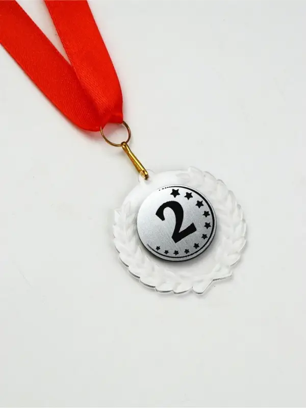 Медаль призовая &laquo;2 место&raquo;, на ленте