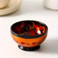 Солонка &laquo;Каравай&raquo;, 7.5&times;3 см, хохлома, дерево
