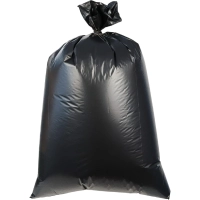 Мешки для мусора ПВД 160л 25 мкм, черные 78х106 см 10 шт/рул Элементари