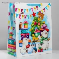 Пакет подарочный новогодний ламинированный &laquo;С Новым годом!&raquo;, XL 40 х 49 х 19 см