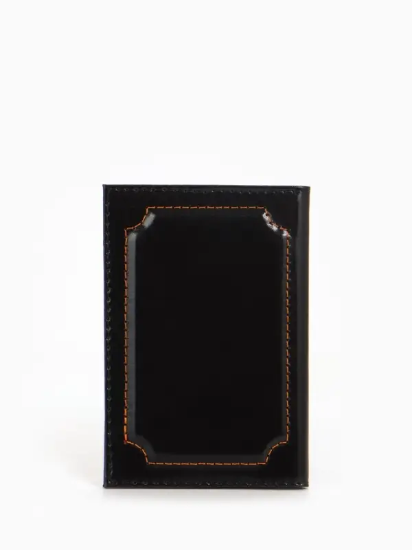 Обложка для паспорта, с гербом, чёрная