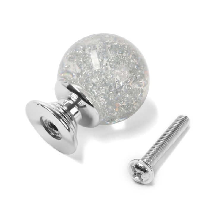 Ручка кнопка CAPPIO PK106, D=25 мм, пластик, цвет хром Ручка кнопка CAPPIO PK106, D=25 мм, пластик, цвет хром