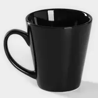 Кружка керамическая Доляна Coffee break, 370 мл, чёрный