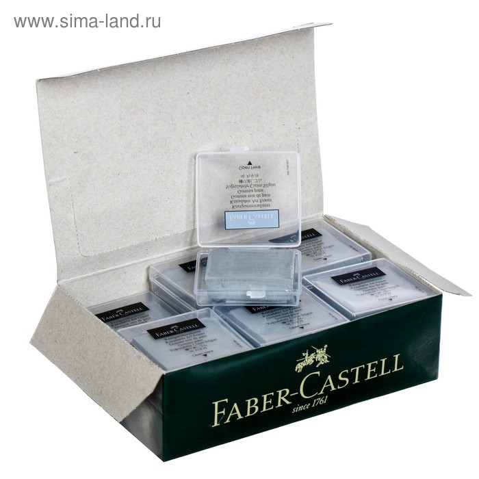 Ластик-клячка Faber-Castell 1272 Extra soft, 40 х 35 х 10, серый, в пластиковой коробке Ластик-клячка Faber-Castell 1272 Extra soft, 40 х 35 х 10, серый, в пластиковой коробке