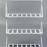 Стеллаж универсальный, 4 полки, 50&times;25&times;68 см, напольный, открытый, белый, Greengo