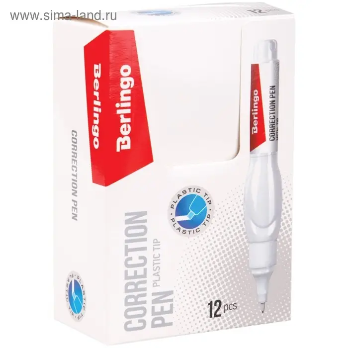 Ручка-корректор 8 мл Berlingo, пластиковый наконечник Ручка-корректор 8 мл Berlingo, пластиковый наконечник