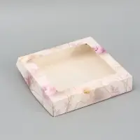 Коробка подарочная складная &laquo;С уважением и благодарностью&raquo;, 20&times;20&times;4 см, с окном