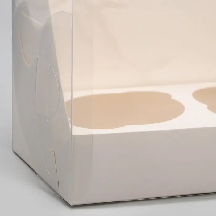 Коробка для 3 капкейка 24&times;10&times;10 см, белый