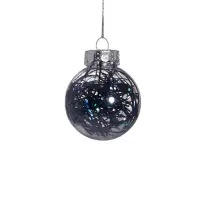 Ёлочные игрушки &laquo;Зимняя музыка&raquo;, шары новогодние, набор d=6 см, 12 шт., узор, синий