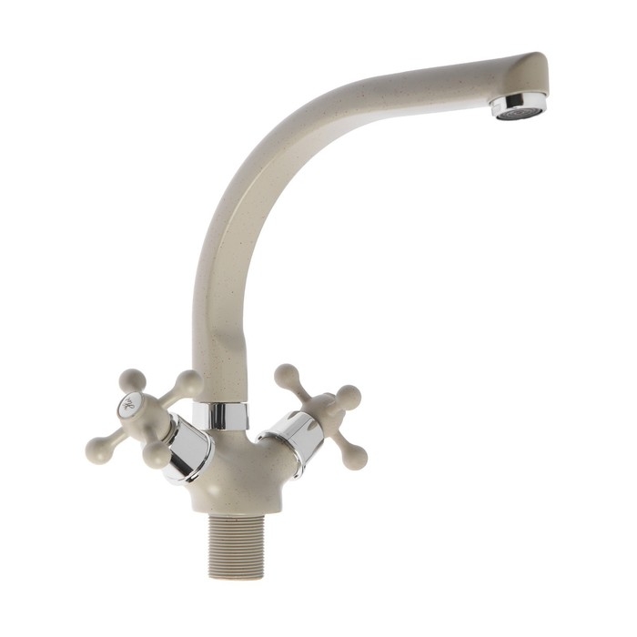 Смеситель для кухни ZEIN ZC2022, двухвентильный, кран-букса латунь 1/2 Смеситель для кухни ZEIN ZC2022, двухвентильный, кран-букса латунь 1/2", бежевый