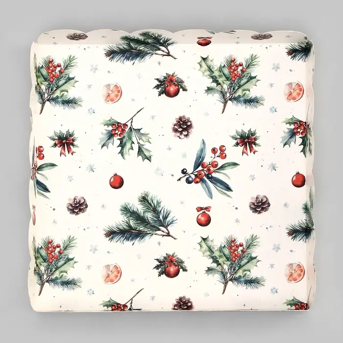 Коробка для печенья, «С Новым годом!», 21×21×3 см Коробка для печенья, «С Новым годом!», 21×21×3 см