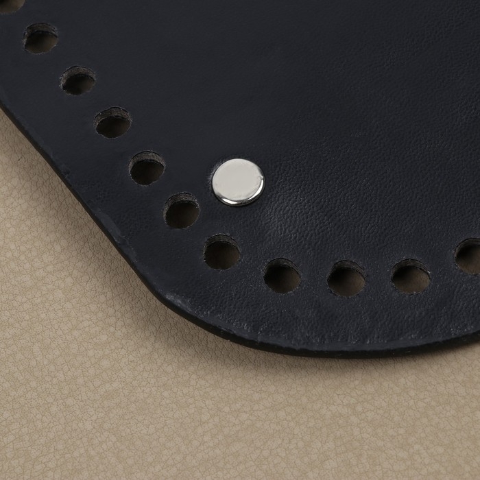 Донце для сумки, с ножками, овальное, 22 × 10 см, цвет чёрный/серебряный Донце для сумки, с ножками, овальное, 22 × 10 см, цвет чёрный/серебряный