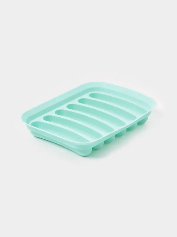 Форма для выпечки и приготовления сосисок Доляна, 6 ячеек, с крышкой, 17.5×13.5,2.8 см, силикон, бирюзовый Форма для выпечки и приготовления сосисок Доляна, 6 ячеек, с крышкой, 17.5×13.5,2.8 см, силикон, бирюзовый