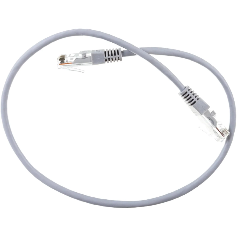 Патч-корд TWT TWT-45-45-0.5-GY UTP кат.5e, 0.5 м, серый