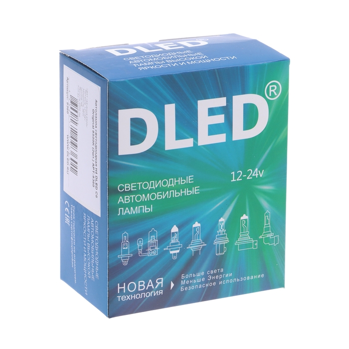 Светодиодная лампа DLED H4, C6 Original, 12V, 6500K, в наборе 2 шт Светодиодная лампа DLED H4, C6 Original, 12V, 6500K, в наборе 2 шт
