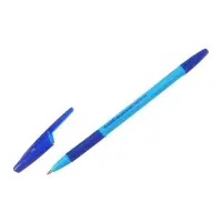 Ручка шариковая ErichKrause R-301 Neon Stick & Grip, узел 0,7-1.0 мм, чернила синие, резиновый держатель, длина линии письма 2000 метров, МИКС
