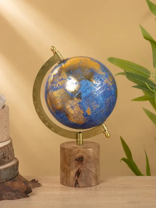 Глобус сувенирный 15х13х24 см, подставка дерево