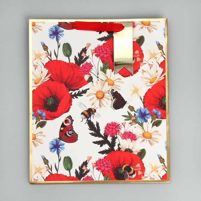 Пакет подарочный, упаковка, «Яркий букет», 30.5 х 25.4 х 12.7 см Пакет подарочный, упаковка, «Яркий букет», 30.5 х 25.4 х 12.7 см