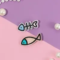 Зажим для волос "Мультизаврик" (набор 2 шт) рыба, 5,5 см