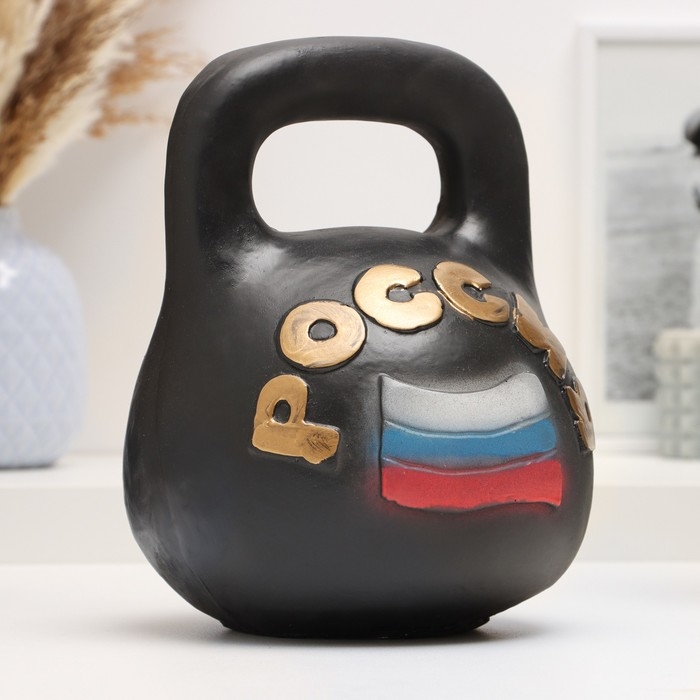 Копилка "Гиря Россия" 17х17х20см