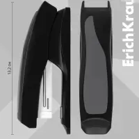 Степлер ErichKrause Elegance Half-strip №24/6 и 26/6, до 30 листов, вмещает до 100 скоб, глубина закладки бумаги до 55 мм, чёрный