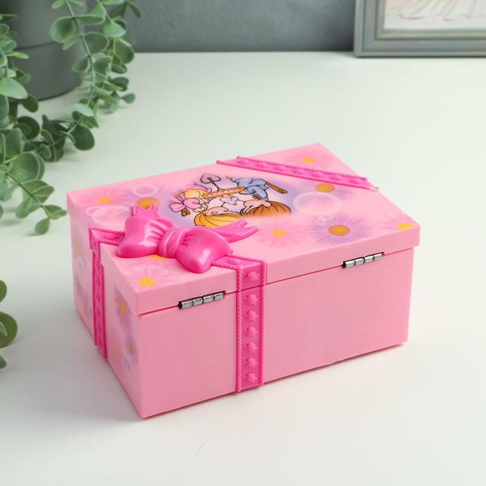Шкатулка музыкальная Шкатулка музыкальная "Подарок с бантом" 15,5х8х11 см