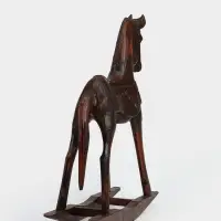 Сувенир интерьерный &laquo;Лошадка-качалка&raquo;, 42&times;12&times;43 см, дерево, коричневый