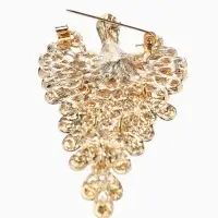 Брошь &laquo;Жар-птица&raquo; волшебная, стразы, цетная в золоте