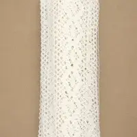 Кружево вязаное, 50 мм, 10&plusmn;1 м, белое
