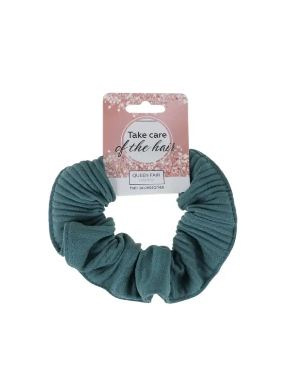 Резинка для волос QF &laquo;Орбита&raquo;, текстура полоска, 10 см, зелёная