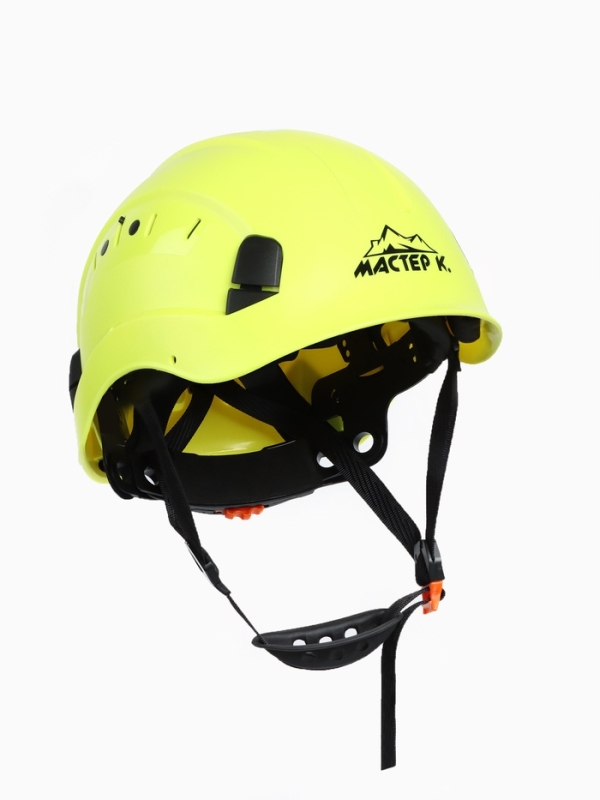Каска защитная  Каска защитная "Альпы" для альпинизма и скалолазания, регулировка размера 52-63 см, желтая   1074045