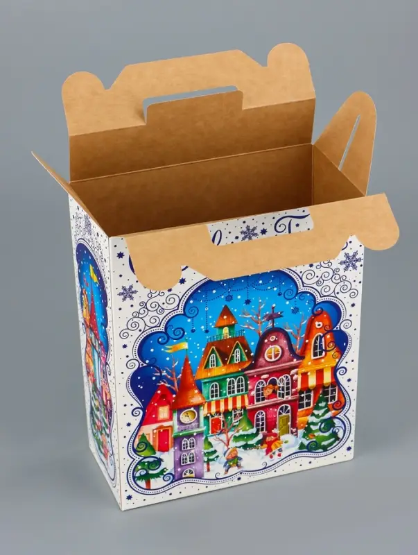 Подарочная коробка новогодняя Мечты сбываются 17 х 7 х 25,5 см Подарочная коробка новогодняя Мечты сбываются 17 х 7 х 25,5 см