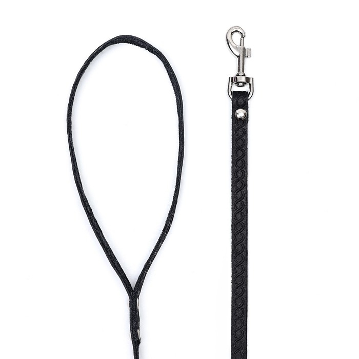 Поводок кожаный однослойный длинный, 1.9 м х 1 см, микс Поводок кожаный однослойный длинный, 1.9 м х 1 см, микс