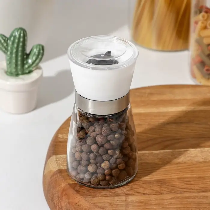 Мельница для специй &laquo;Модерн&raquo;, 180 мл, 6.5&times;13 см, белая