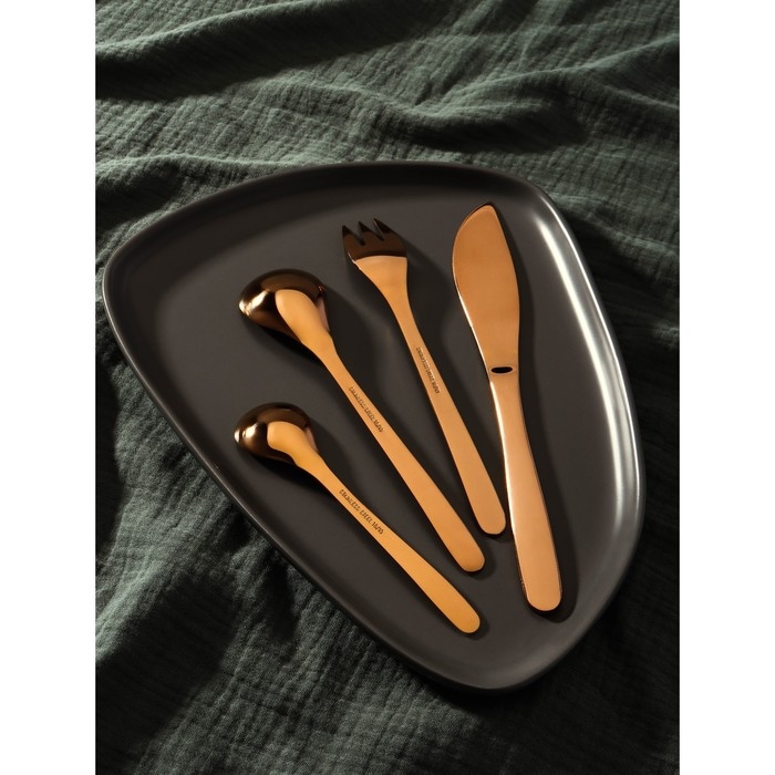 Столовые приборы из нержавеющей стали Magistro Aqua, 4 предмета, цвет бронзовый