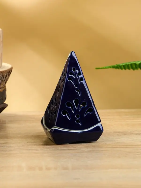 Подсвечник &laquo;Пирамидка&raquo;, 8&times;8&times;12 см, керамика, МИКС