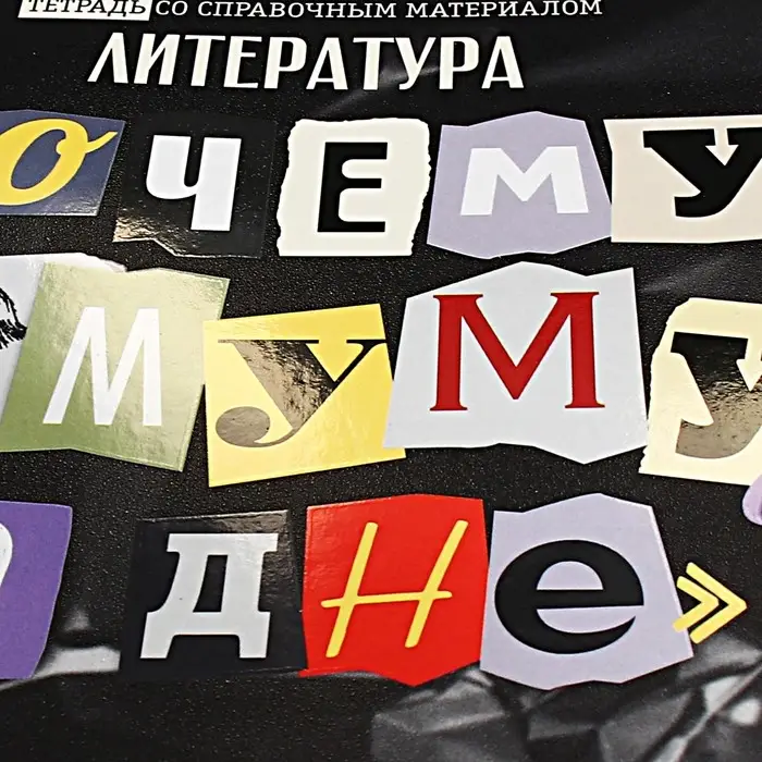 Тетрадь предметная 48 листов в линейку &laquo;Следствие ведут ученики. Литература&raquo;, обложка мелованный картон