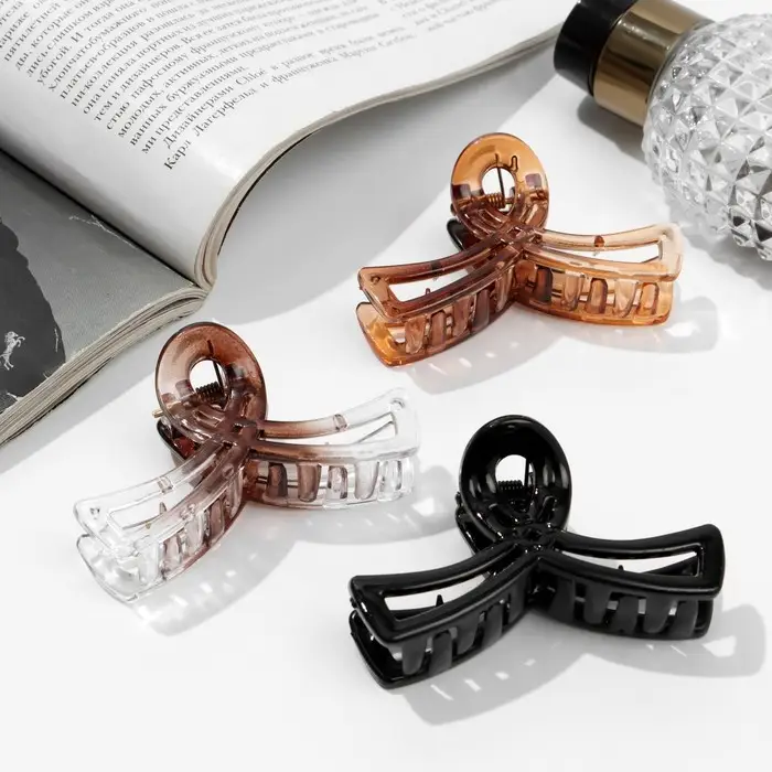 Крабик для волос «Глянец», петелька, 7 см, МИКС Крабик для волос «Глянец», петелька, 7 см, МИКС