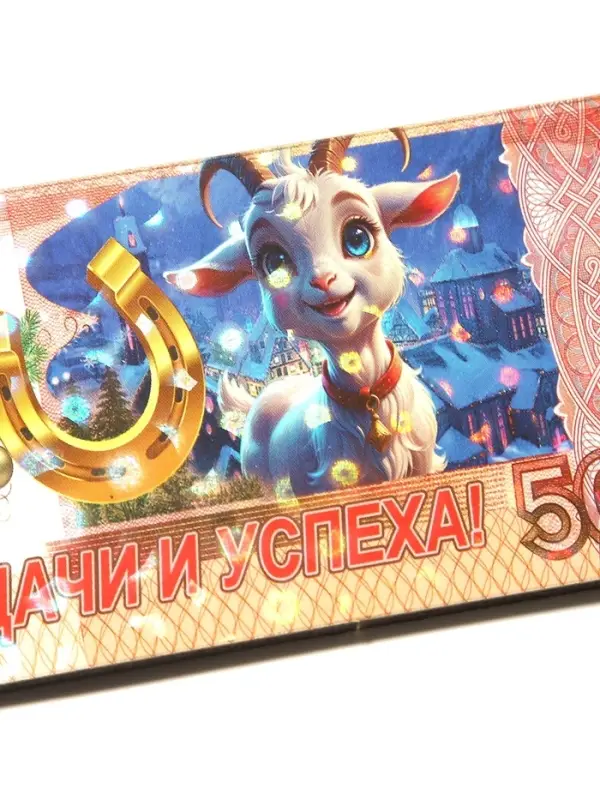 Магнит-купюра новогодний 2027 &laquo;Удачи и успеха!&raquo; 5.5&times;11.5 см