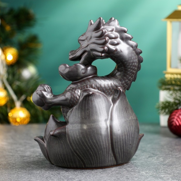 Подставка для благовоний "Дракон с лотосом" 22×10×19 см