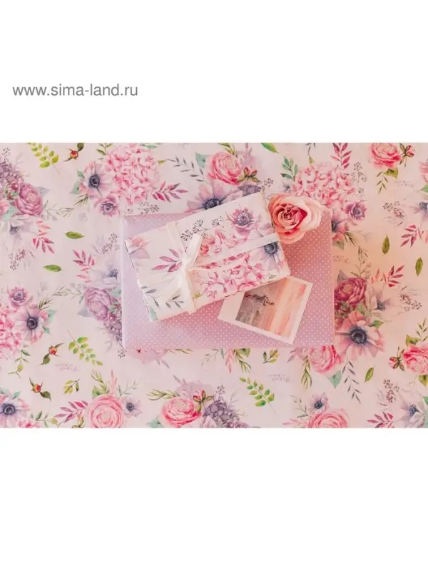 Бумага упаковочная крафтовая «Нежнее нежного», 70 х 100 см Бумага упаковочная крафтовая «Нежнее нежного», 70 х 100 см