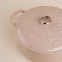 Кастрюля чугунная SL Home, 4.2 л, d=24.5 см, h=11 см, с крышкой, эмалированное покрытие, индукция, бежевая